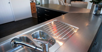 Stainless steel bench tops