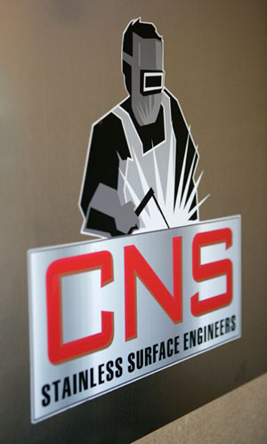 CNS Stainless Steel benchtops logo